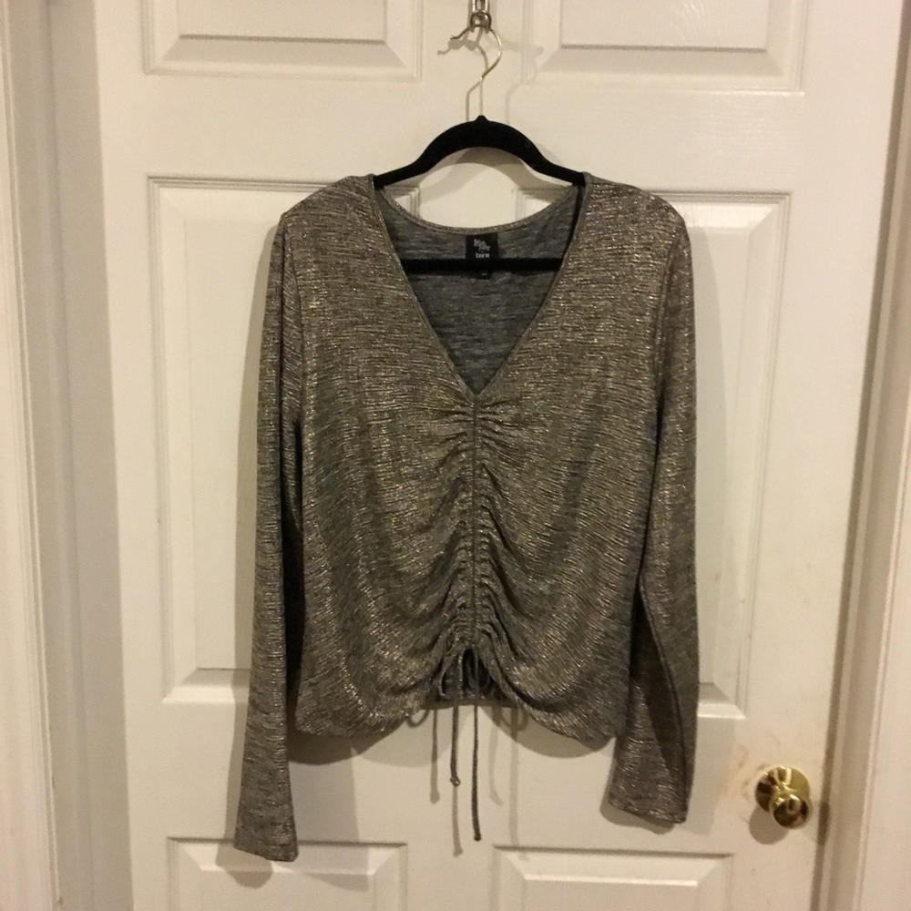 Sparkly ruched shirt XXL